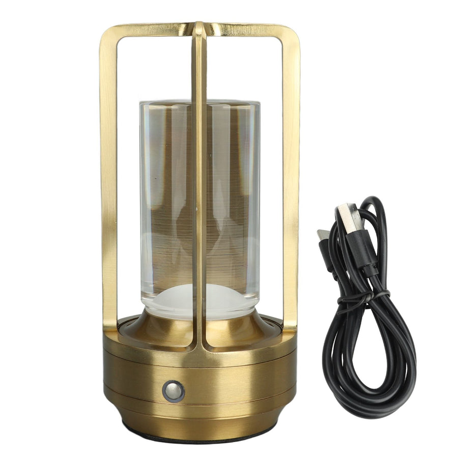 Cordless Table Lamp 3 Colors Stepless Dimming LED Table Lamp Rechargeable Touch Lamp Bedside Nightstand Lamp Gold