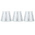 Cloth Lampshade Clip On Installation Modern Fabric Lamp Shades for E14 Bulb Chandelier Table Lamp 3pcs Silver