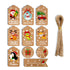 50pcs Christmas Kraft Paper Tags DIY Thank You Multi Style Crafts Hanging Tag with Rope Labels Gift Wrapping Supplies