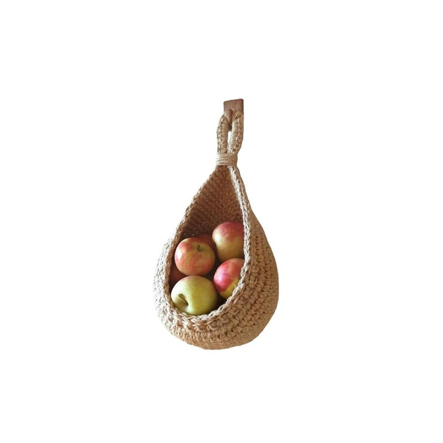 Hanging Wall Vegetable Fruit Basket Kitchen Hanging Storage Farm House Basket Bohemian Handwoven Wall Mount Fruit Veggie Basket