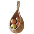 Hanging Wall Vegetable Fruit Basket Kitchen Hanging Storage Farm House Basket Bohemian Handwoven Wall Mount Fruit Veggie Basket