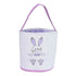 Cute Easter Bunny Canvas Basket Kids Easter Storage Gift and Egg Rabbit Basket for Children Party Decoration