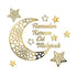 Ramadan Crescent Acrylic Mirror Sticker 3D Self Adhesive Wall Sticker for Doors Windows Closets