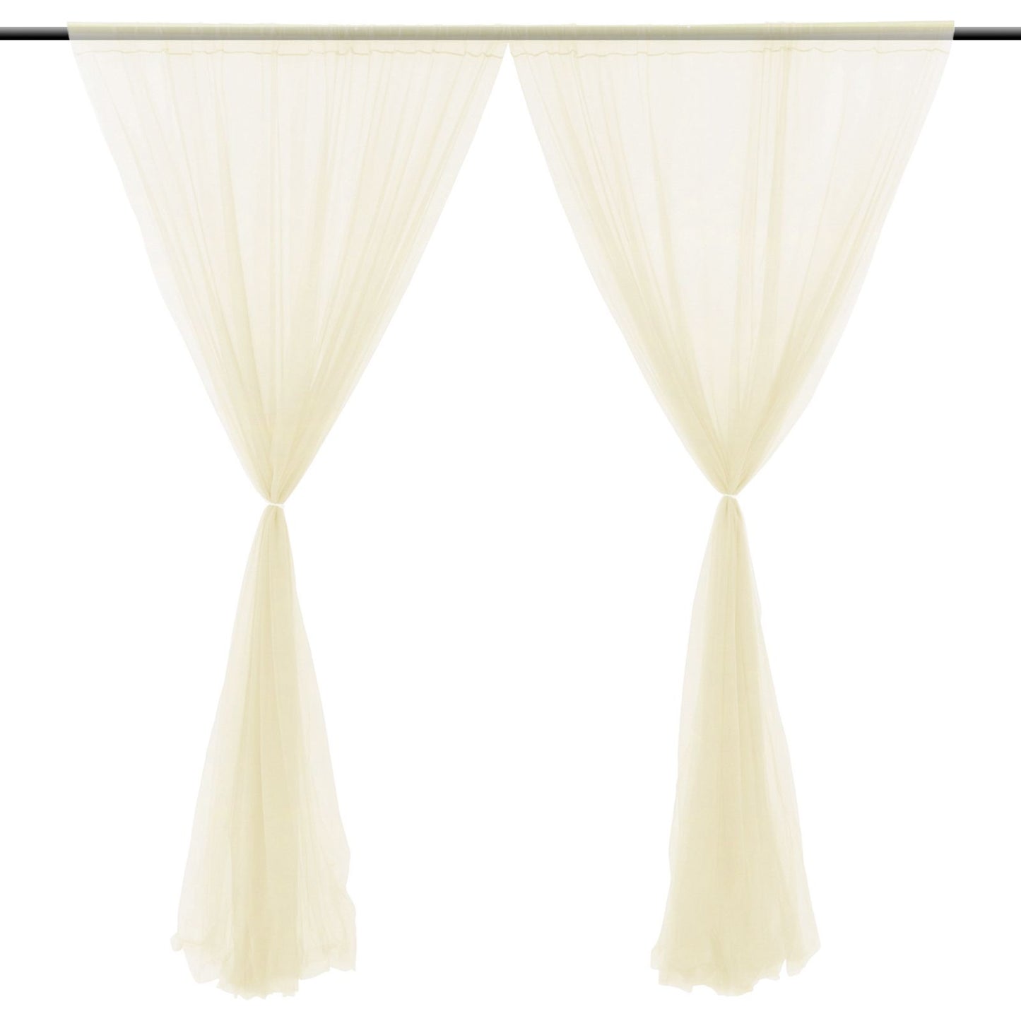 Wedding Party Window Screen Decoration Bedroom Outdoor Semi Transparent Mesh Curtains