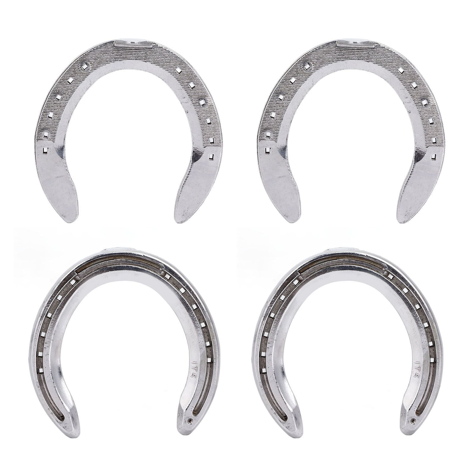 4pcs Horseshoes Aluminum Alloy Light Weight Reliable Practical Horse Riding Accessory for Racecourse Farm No. 5