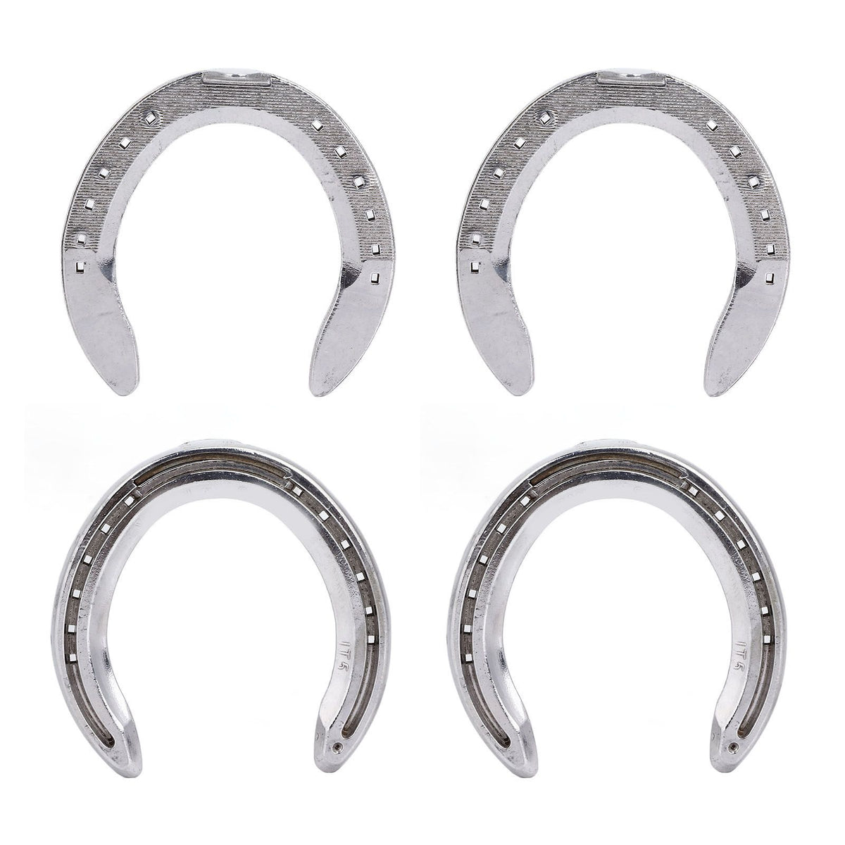 4pcs Horseshoes Aluminum Alloy Light Weight Reliable Practical Horse Riding Accessory for Racecourse Farm No. 5