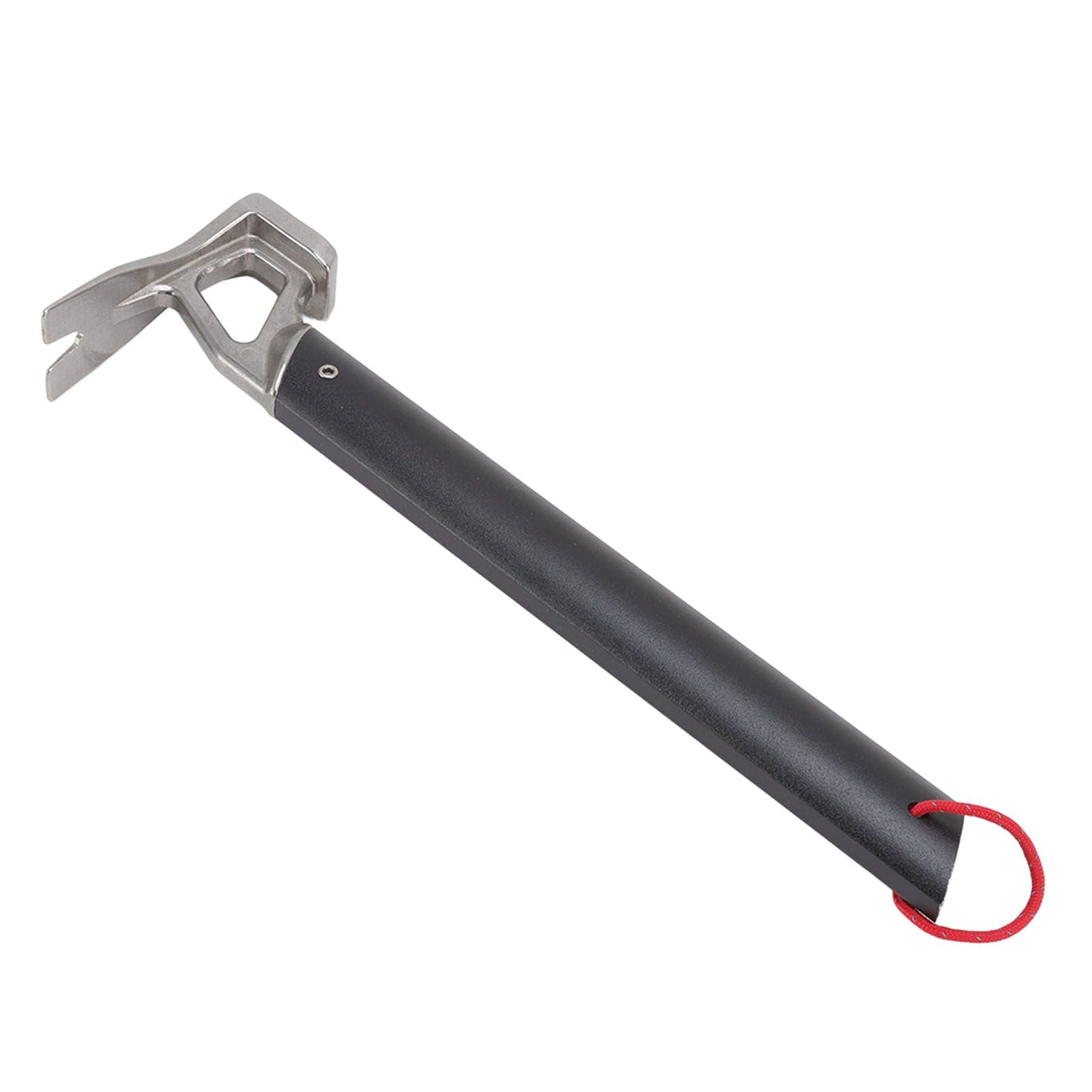 Camping Hammer Stainless Steel Ox Horn Head Aluminum Handle Large Resistance Tent Stake Hammer for Camping Outdoor Black
