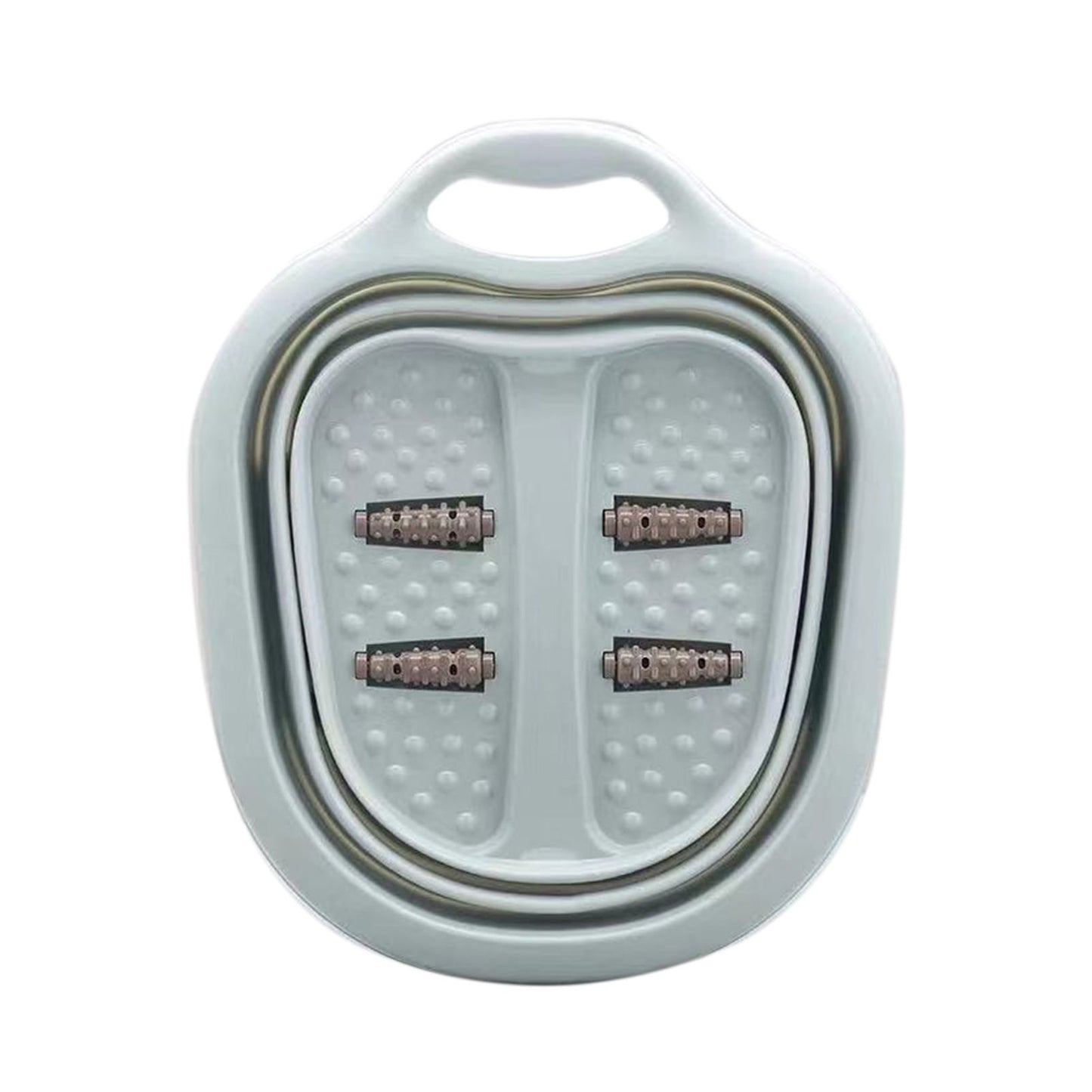 Foot Soaking Bath Basin Foldable Portable Roller Design SPA Massage Bucket for Relieving Feet Pain AchesGreen