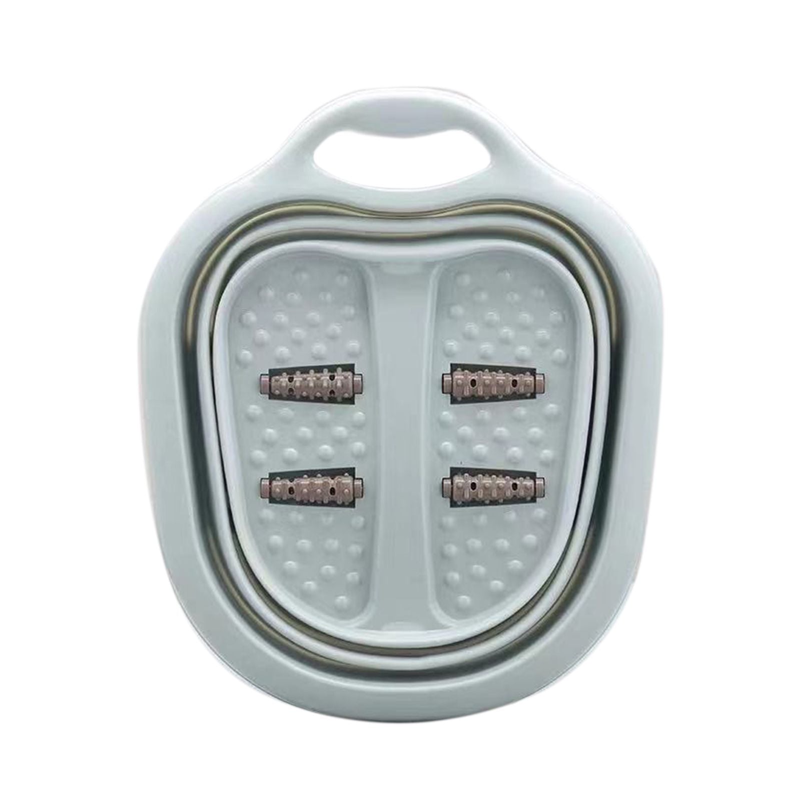 Foot Soaking Bath Basin Foldable Portable Roller Design SPA Massage Bucket for Relieving Feet Pain AchesGreen