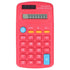 Mini Calculators Handheld 8 Digit with LCD Display Sensitive Button Solar Battery Dual Power for Office School BusinessRed