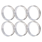 6 PCS Crumpet Rings Double Volume Easy Demoulding DIY Stainless Steel English Muffin Rings for Home Food Making Tool10cm / 3.9in