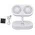 Desktop Double Fan Dual Motor 135° Angle Adjustable Handheld Fan Three Levels Adjustable Low Noise Operation Fan for OfficeWhite