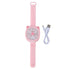 Cartoon Watch Fan USB Charging Plastic Wrist Fan Wireless Mini Watch Fan with Detachable Strap Fan for Kids for OutdoorPink Pig