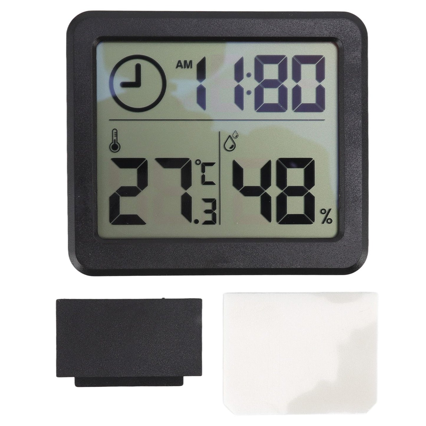 Digital Thermometer Hygrometer High Accuracy Four Stomatal Monitoring Temperature Humidity Tester with 3.2in Screen Black