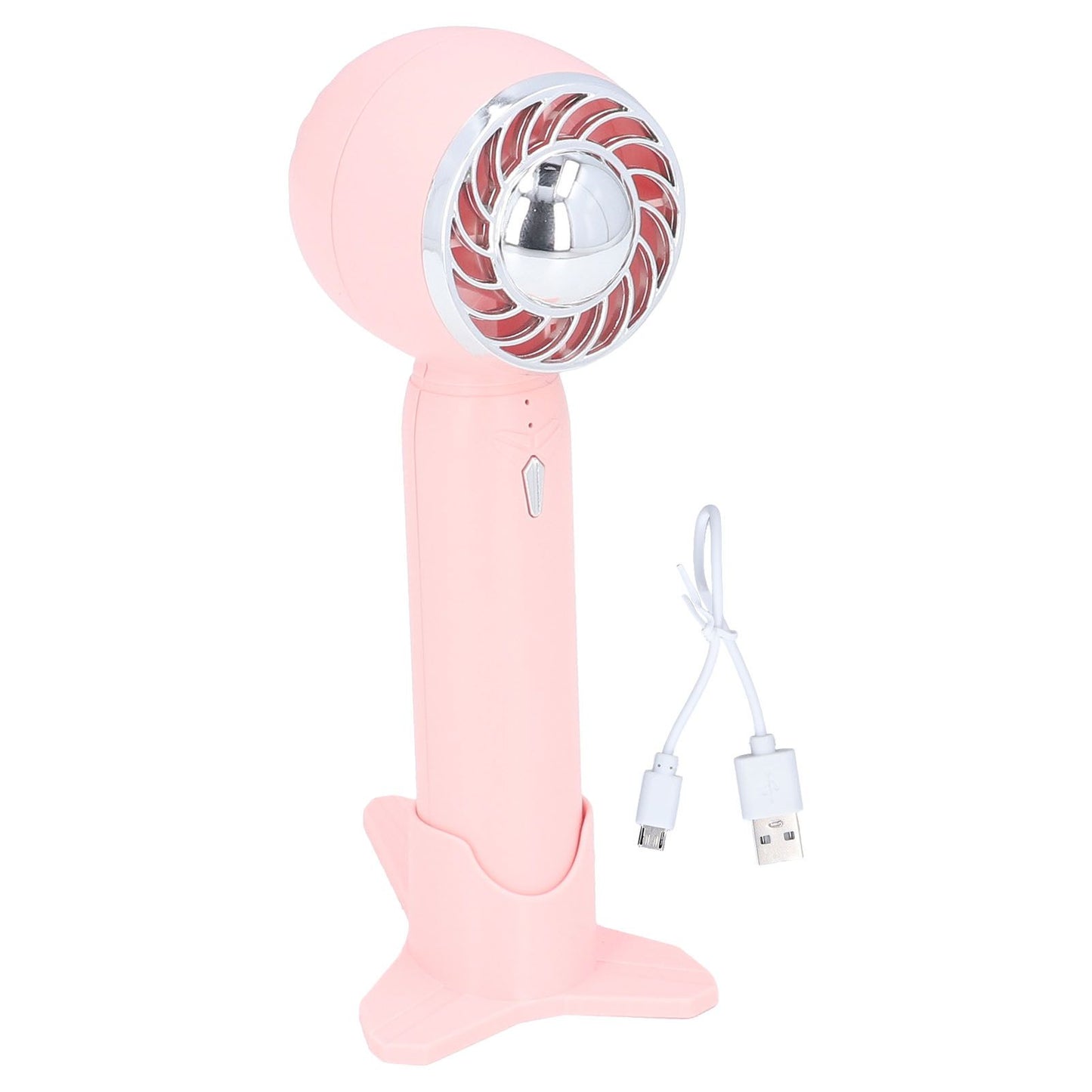 Hand Fan USB 2000mah Battery Charging Supercharged Blades Handheld Desktop Use Portable Rechargeable Fan for Travel Pink