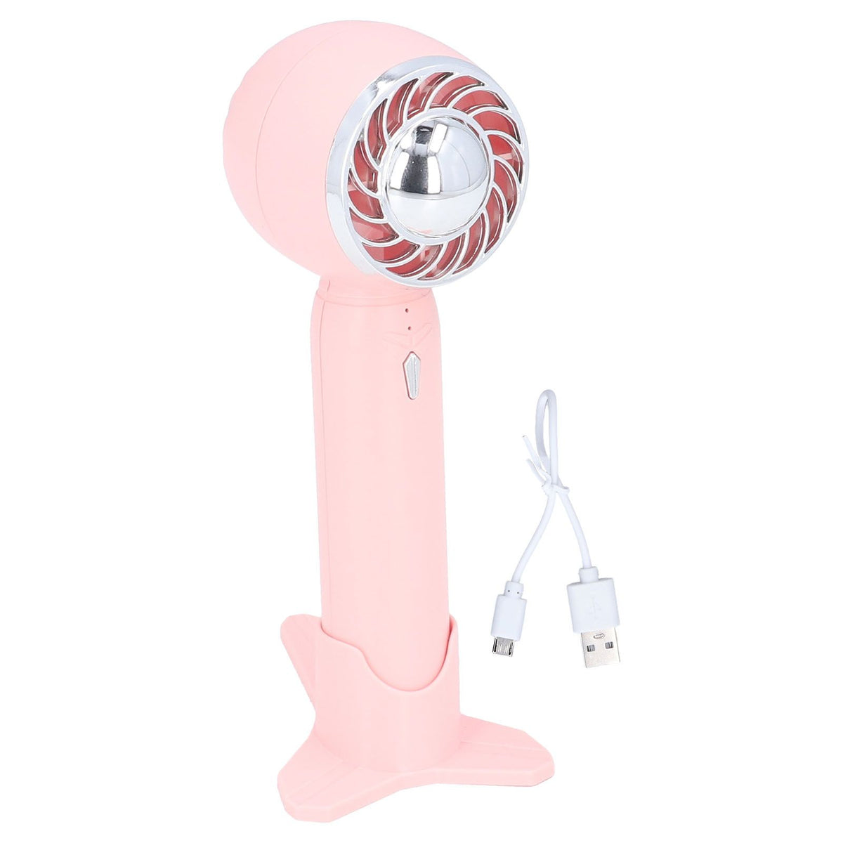 Hand Fan USB 2000mah Battery Charging Supercharged Blades Handheld Desktop Use Portable Rechargeable Fan for Travel Pink