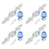 4 Pcs Crystal Handle with Plate European Style Modern Simple Pulls Handles for Drawer Dreser CabinetsBlue