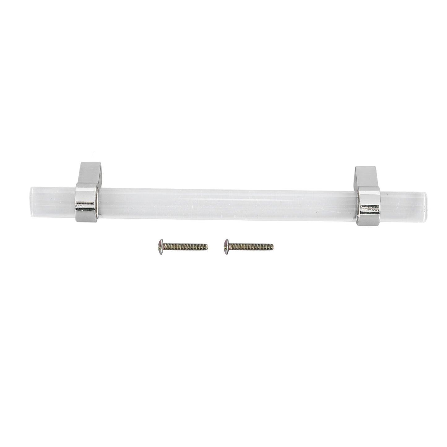 Crystal Acrylic Handle Modern Transparent Drawer Pull Handle for Closets Bookcases Shoe Cabinet Hole Spacing 96 Silver