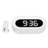 Night Light Alarm Clock LED Digital Display Music Alarm Clock Perpetual Calendar Clock with Memory FunctionWhite