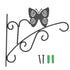 Hanging Plant Bracket Stable and Sturdy Iron Decorative Plant Hanger for Flower Bird Feeder LanternsButterfly