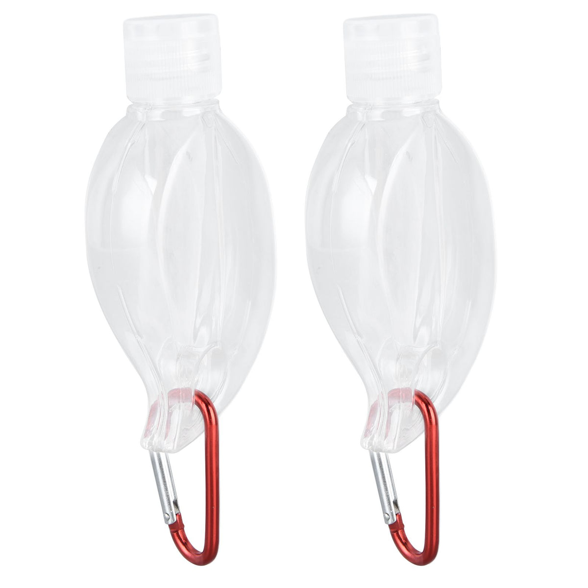 2Set 50ml Travel Bottle with Keychain Flip Cap Plastic Liquid Bottle Refillable Leakproof Transparent Squeeze ContainerMaple Leaf