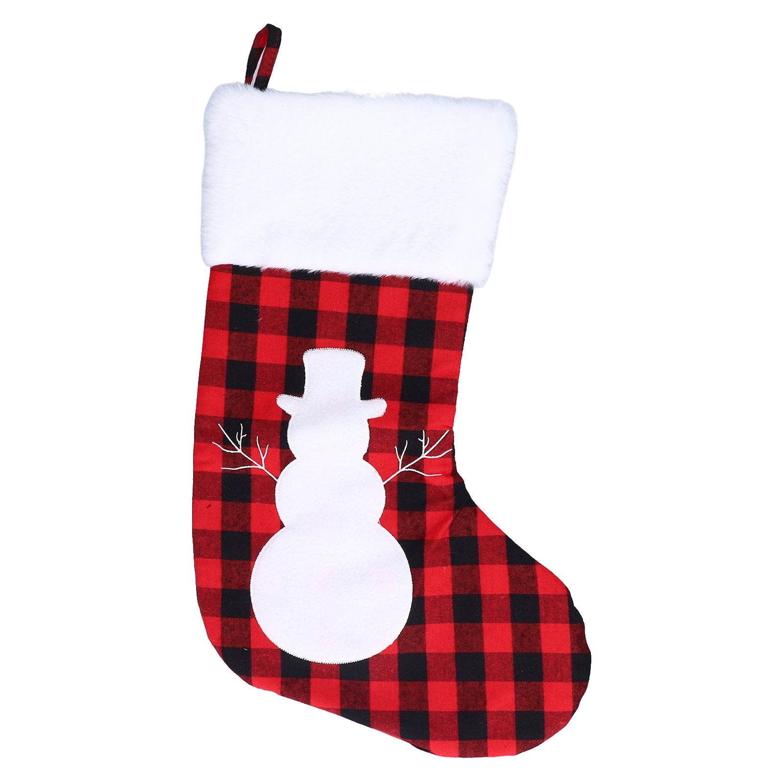 Christmas Stocking Gift Bags Cute Decals Large Capacity Exquisite Workmanship Brighter Color Large Christmas StockingSnowman