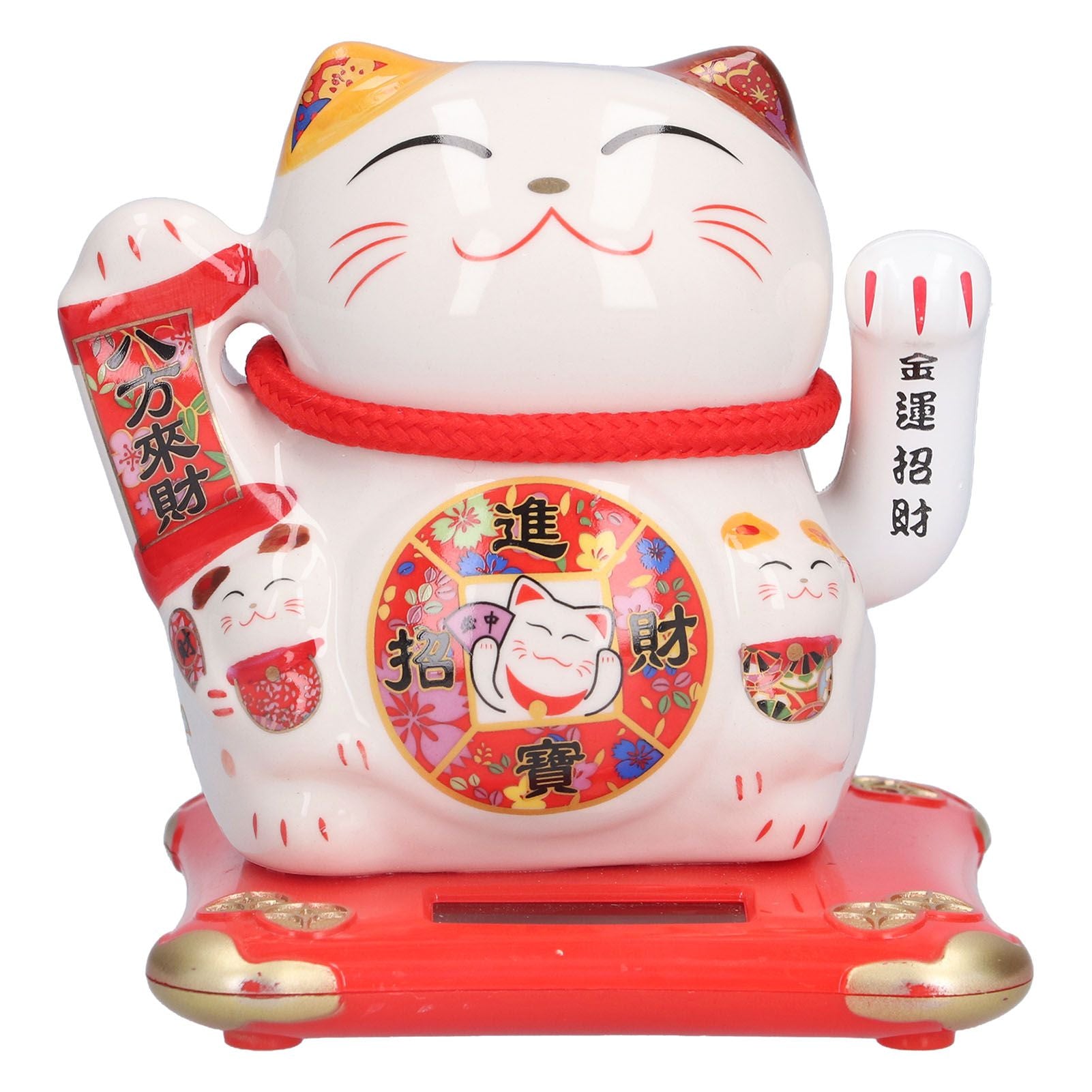 Ceramic Wealth Welcoming Cat Ornament Desktop Fortune Cat Craft for Home Shop Store Business GiftType 1