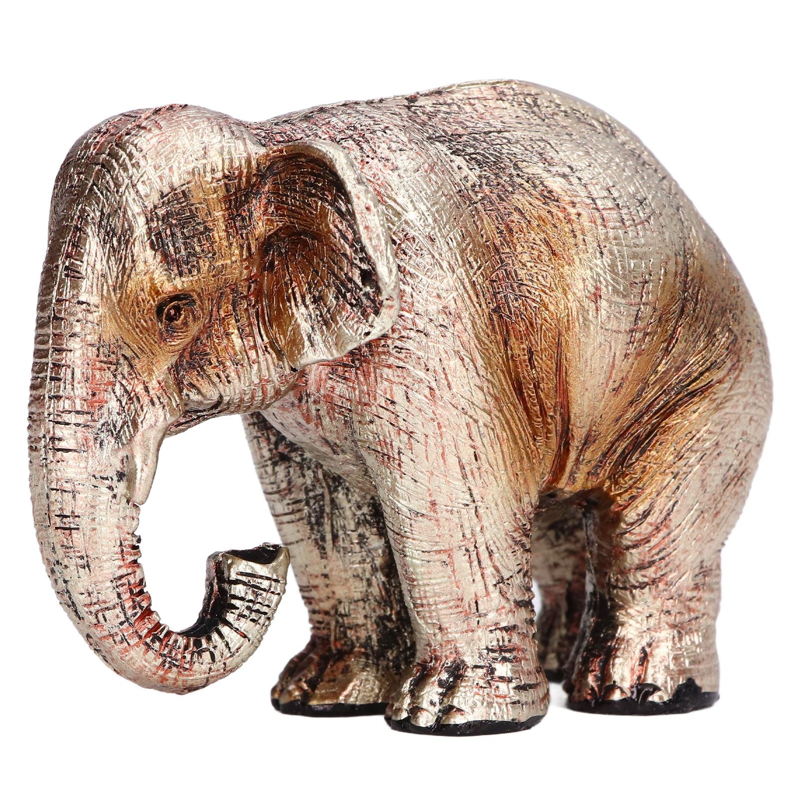 Elephant Statue Synthetic Resin Retro Style Exquisite Workmanship Elegant Cute Elephant Decoration FigurineType B