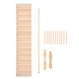 Doll House Stairs Glossy Rounded Corners Birch Material DIY Vivd Cute 1/12 Scale Miniature Staircase for CraftsRight