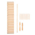 Doll House Stairs Glossy Rounded Corners Birch Material DIY Vivd Cute 1/12 Scale Miniature Staircase for CraftsRight