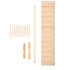 Doll House Stairs Glossy Rounded Corners Birch Material DIY Vivd Cute 1/12 Scale Miniature Staircase for CraftsLeft