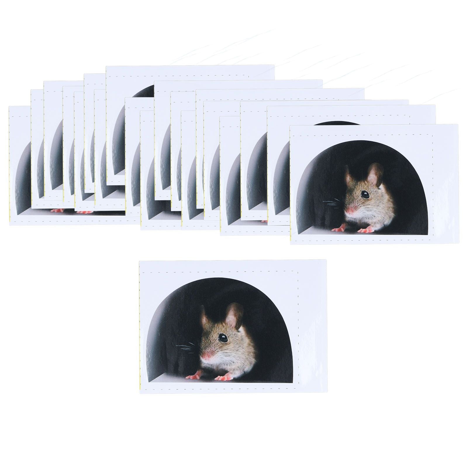 20PCS Mouse Hole Wall Stickers Realistic Cartoon Cute for Skirting Boards Furnitures Kitchen Home DecorType 2