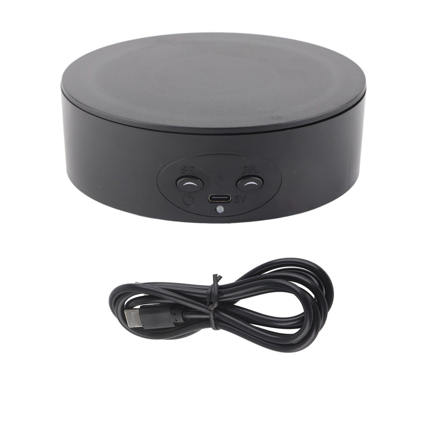 360 Degree Rotating Display Stand Maximum Load 6.6lb Electric Rotating Turntable for Wine Bottles Cosmetics WatchesBlack