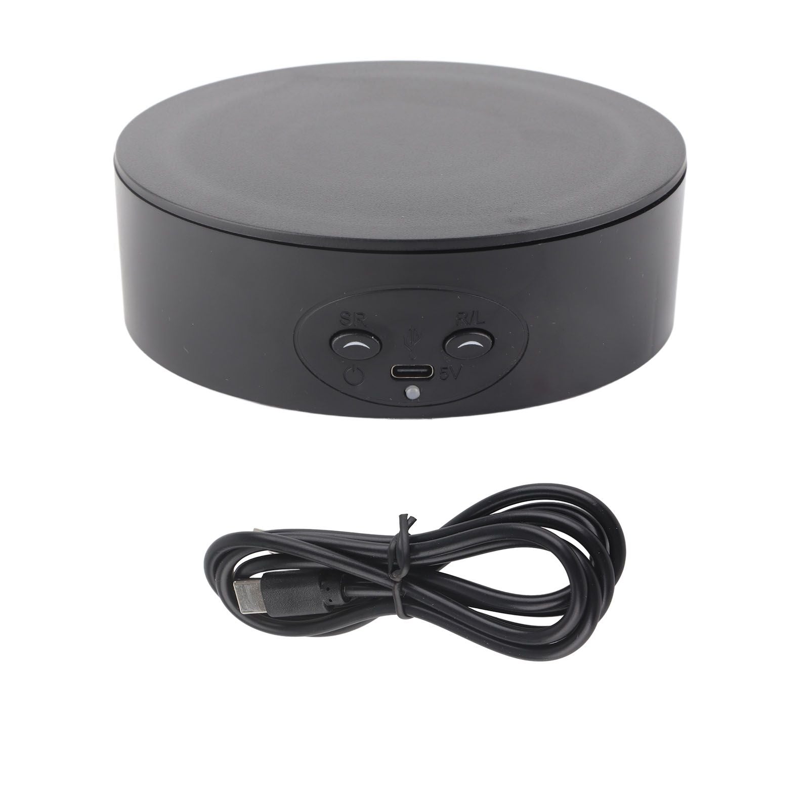 360 Degree Rotating Display Stand Maximum Load 6.6lb Electric Rotating Turntable for Wine Bottles Cosmetics WatchesBlack