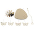 Candle Holder Round Triangle Tray Romantic European Style Stainless Steel Rotating Aromatherapy Wind Chime Candle Holder Butterfly