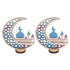 Wood Moon Ornaments Eid Mubarak Moon Decoration Enhances Festival Ambient for Home Restaurant CafeJM00444