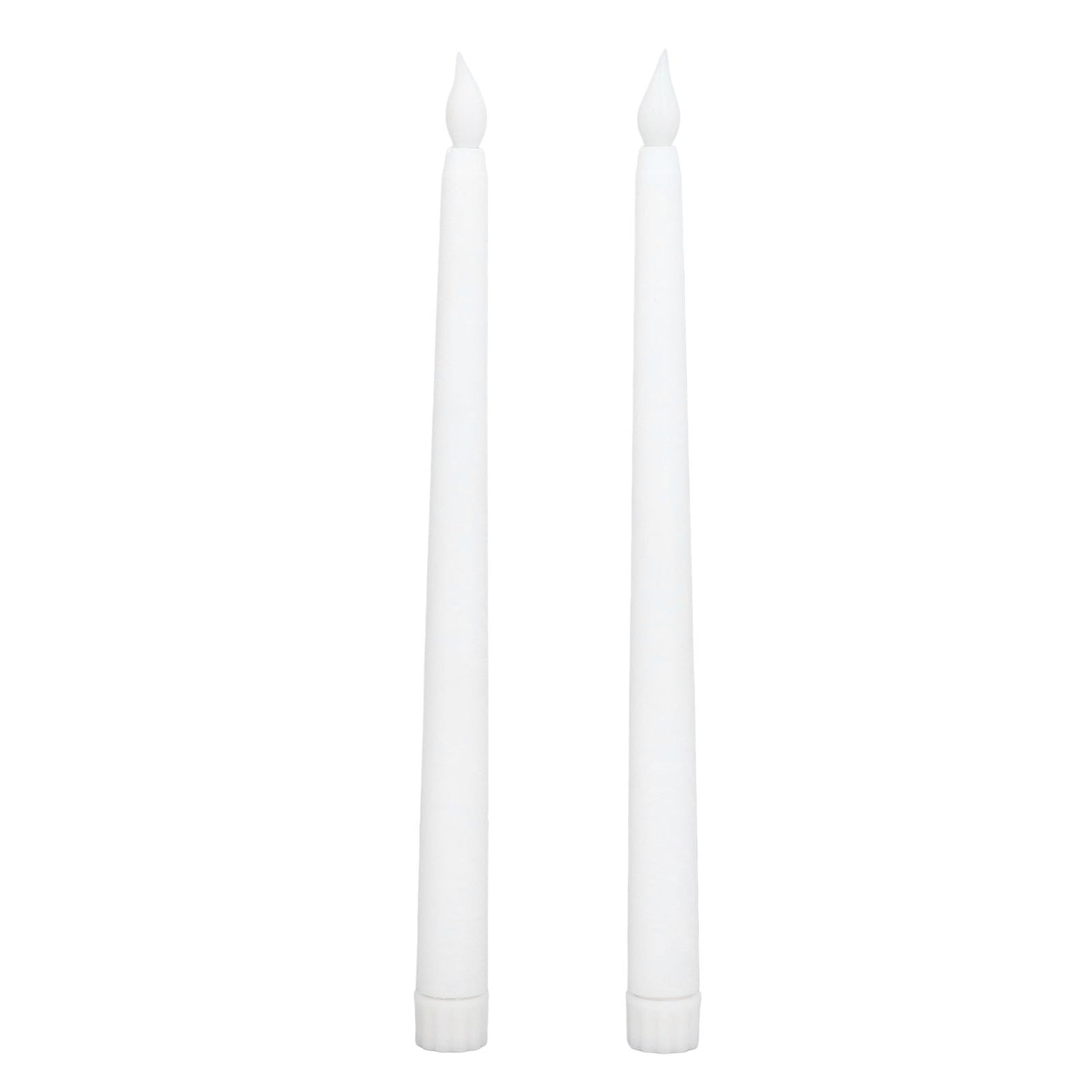 2pcs LED Taper Candles Battery Powered Flameless LED Candle Sticks for Festival Wedding Birthday Party White Shell