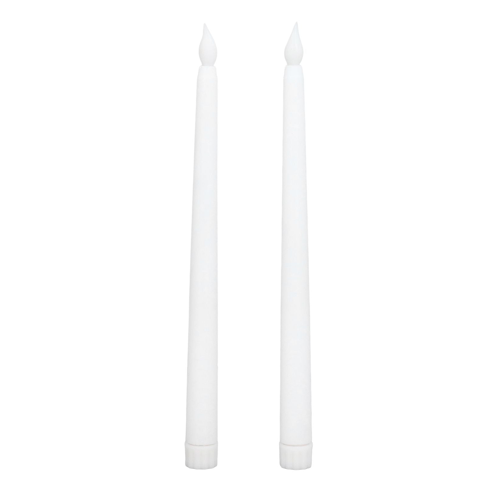 2pcs LED Taper Candles Battery Powered Flameless LED Candle Sticks for Festival Wedding Birthday Party White Shell