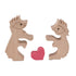 Wooden Animal Ornament Cute Shape Animal Family Handcrafted Mini Wooden Rabbits Statue for Home Decoration Gifts B13