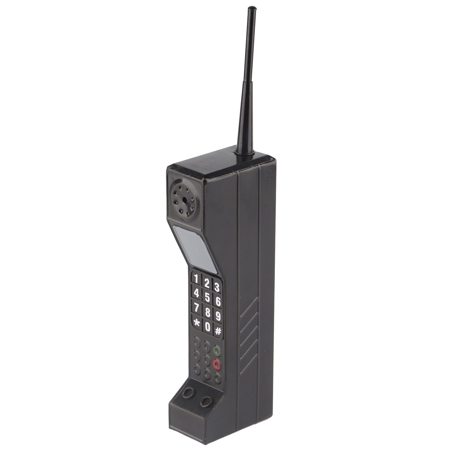 Retro Brick Cell Phone Ornament Vintage Cellular Phone Model Simulation Photographic Props Stylized Ornaments Black