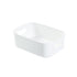 Desktop Storage Basket PP Cosmetic Storages Box Desktops Sundries Organizer with Handle for HouseholdSmall White