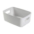 Desktop Storage Basket PP Cosmetic Storages Box Desktops Sundries Organizer with Handle for HouseholdLarge Gray