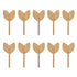10pcs Plant Labels Bamboo Material Easy Writing 1/8 in Thickness Decorative Garden Markers for GardenerLeaf Shape