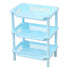 3 Layers Bathroom Standing Shelf Bathroom Stand PP Land Installation Bathroom Rack Storage Shelves for Bathroom KitchenBlue Tetragonum