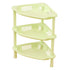 3 Layers Bathroom Standing Shelf Bathroom Stand PP Land Installation Bathroom Rack Storage Shelves for Bathroom KitchenGreen Trigon