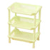 3 Layers Bathroom Standing Shelf Bathroom Stand PP Land Installation Bathroom Rack Storage Shelves for Bathroom KitchenGreen Tetragonum
