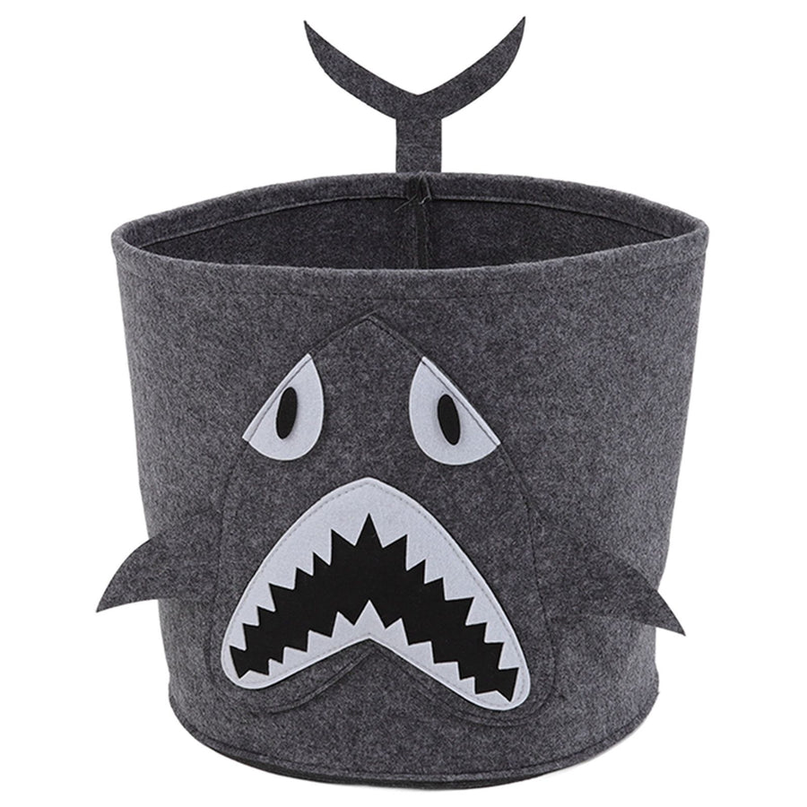 Cotton Laundry Hamper Thickened Cartoon Animal Children's Toys Household Debris Dirty Clothes Storage Bucket 30x27cm Shark