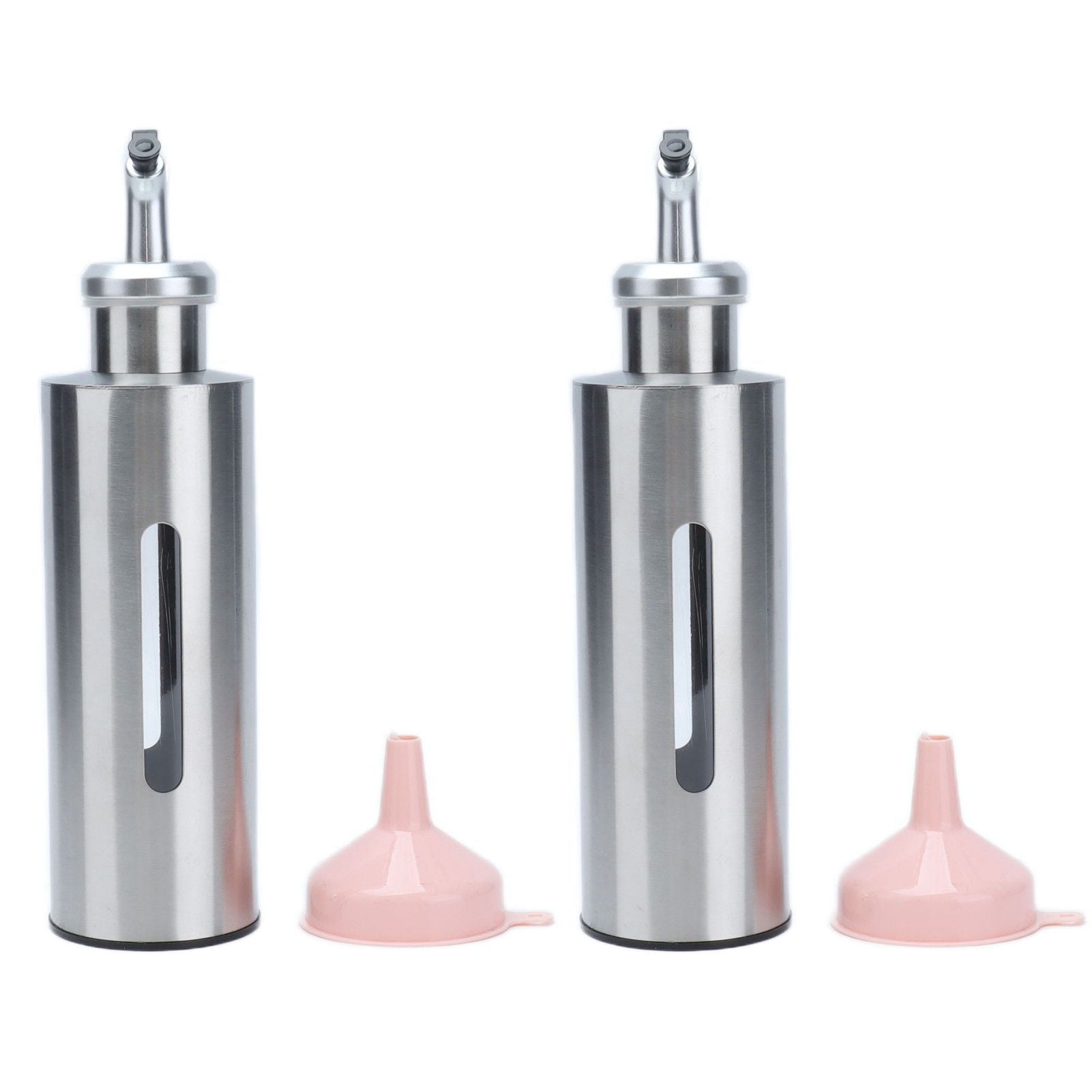 Oil Dispenser Bottle Stainless Steel Easy Refill and Cleaning Modern Olive Oil Dispenser for Vinegar Sauce290ML