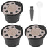 50ML Coffee Capsule Pods Cup with Spoon Brush Reusable Filter Stainless Steel Replacement for NespressoGold Plated