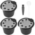50ML Coffee Capsule Pods Cup with Spoon Brush Reusable Filter Stainless Steel Replacement for NespressoChrome Plated